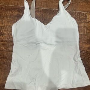 Lululemon Athletica White Waist Length Align Tank Top
